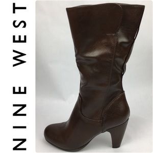 Nine West High Heeled Zip Up Boots